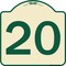 Signmission Sign with Number 20 Heavy-Gauge Aluminum Architectural Sign, 18" x 18", TG-1818-22902 A-DES-TG-1818-22902 - alternate 1